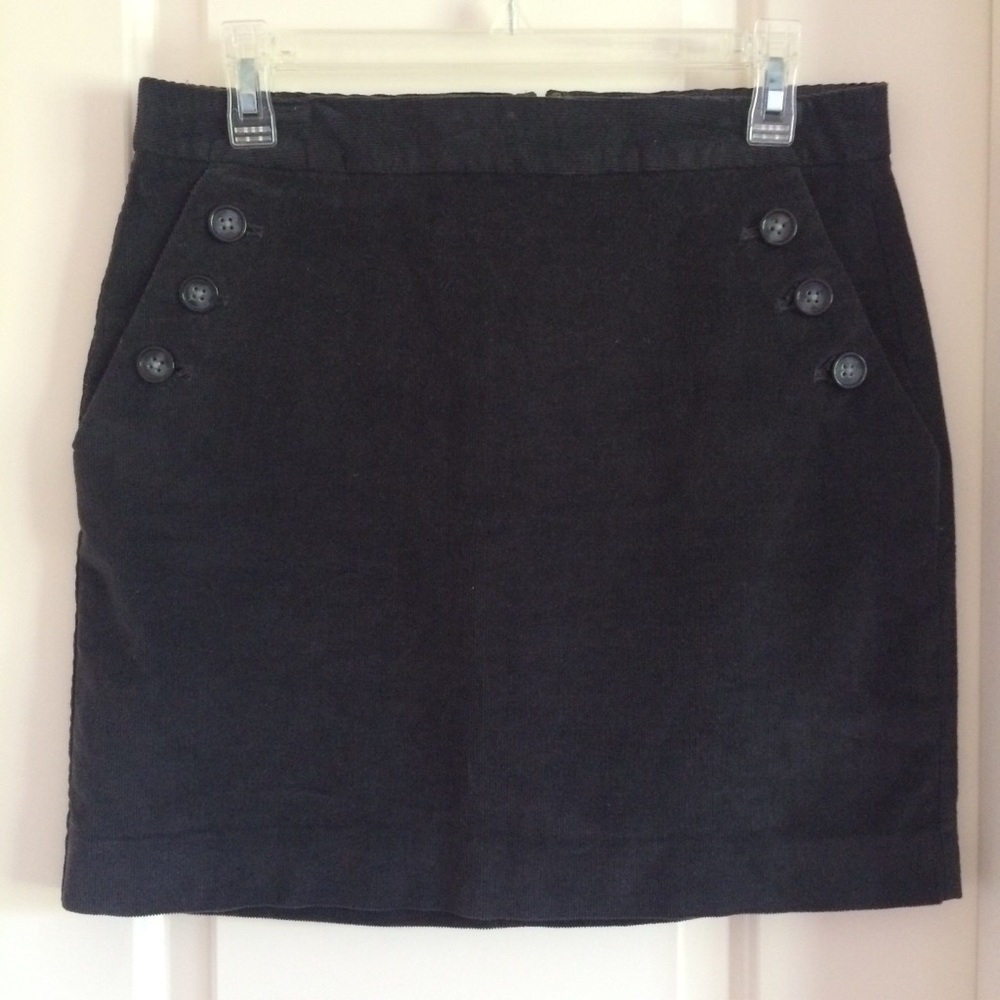 Banana Republic black corduroy skirt